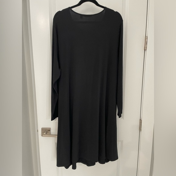 Betabrand Silk Modal Travel Dress XXL 2XL Black Long Sleeve Casual Work Flowy 23 - Picture 6 of 8